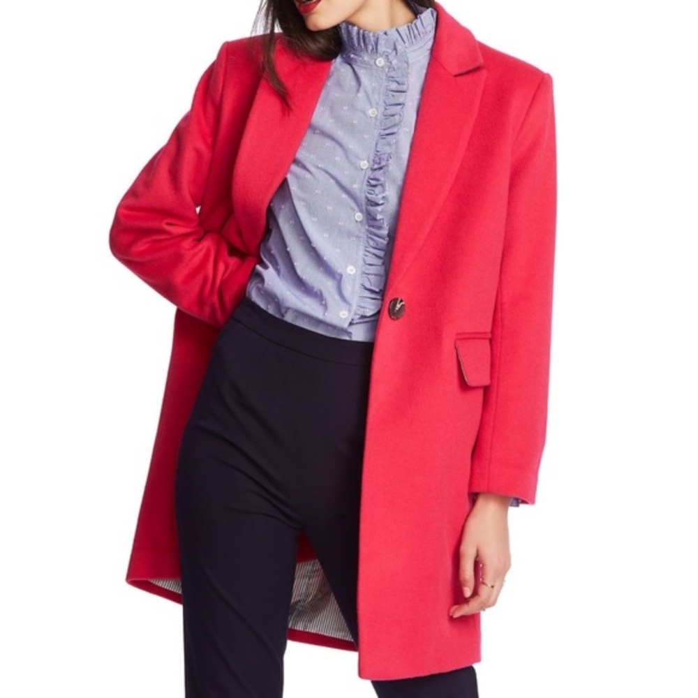 COURT & ROWE FUCHSIA PINK WOOL BLEND PLUS SIZE JACKET